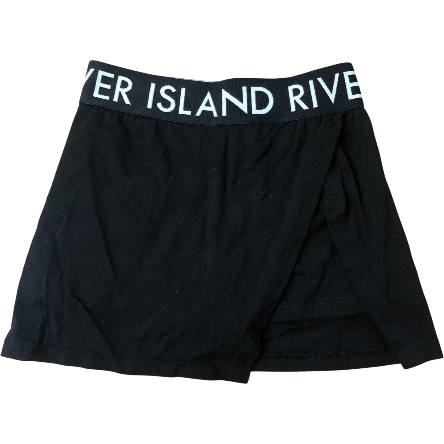 River Island Girls Black Skort Size 7-8 Years Elasticated Waist