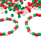 1000Pcs Plastic Round Pony Beads Christmas Red Green White Crafting