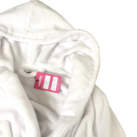 The White Company Women's White Hooded Robe Size 14 Ultra Soft Cosy Nightwear