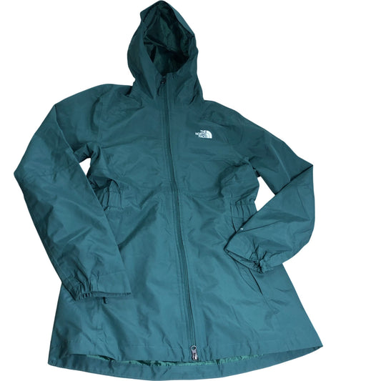 The North Face Women's Rain Jacket UK Size 14 Waterproof Hooded Green