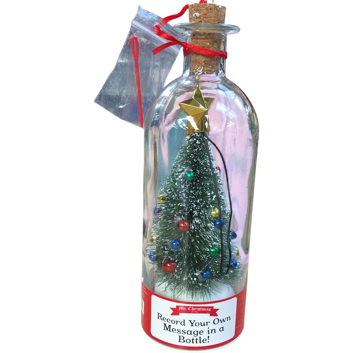 Mr Christmas Record Your Own Message In A Bottle Decorative Tree Ornament