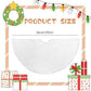 White Plush Christmas Tree Skirt 36"