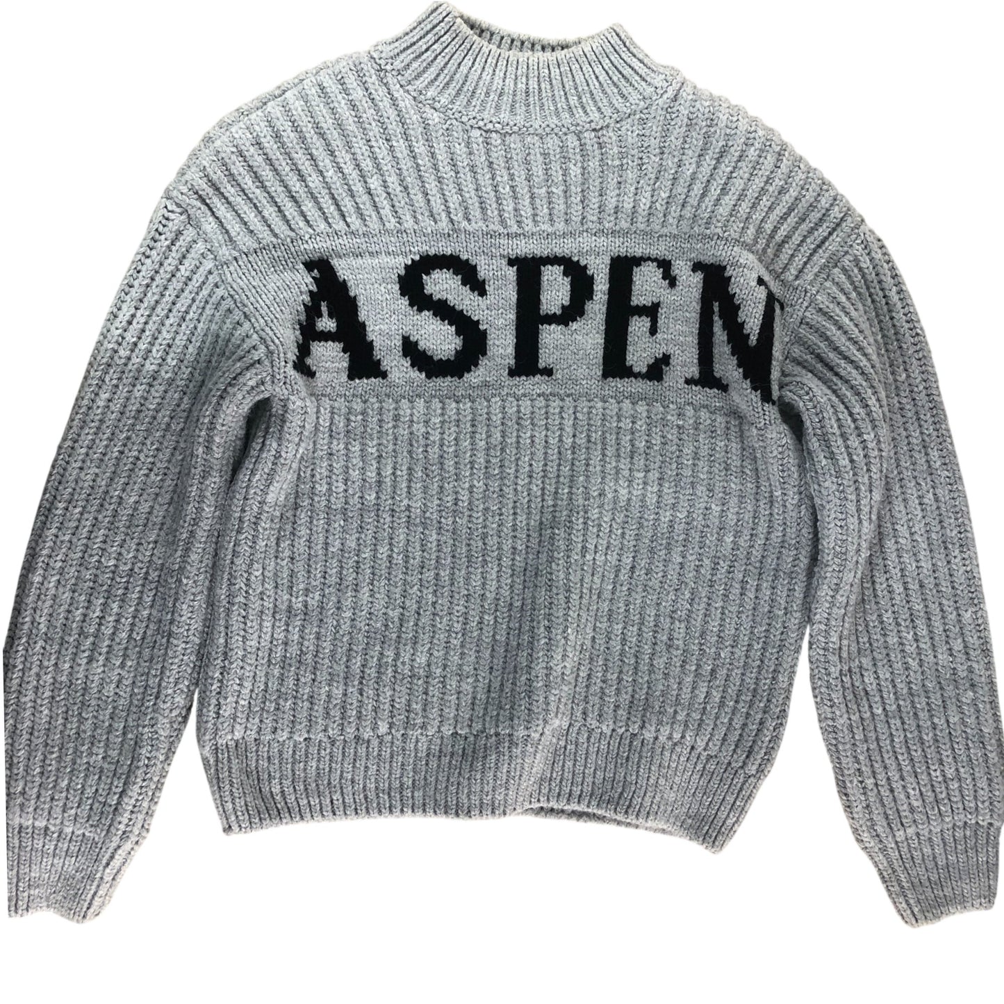 Branded Aspen Grey Knitted Sweater Ribbed Design UK 8