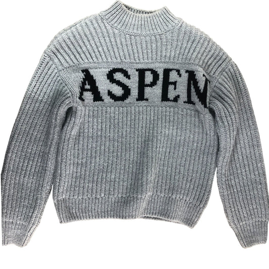 Branded Aspen Grey Knitted Sweater Ribbed Design UK 8