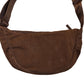 AUCUU Crossbody Crescent Bag Brown Corduroy