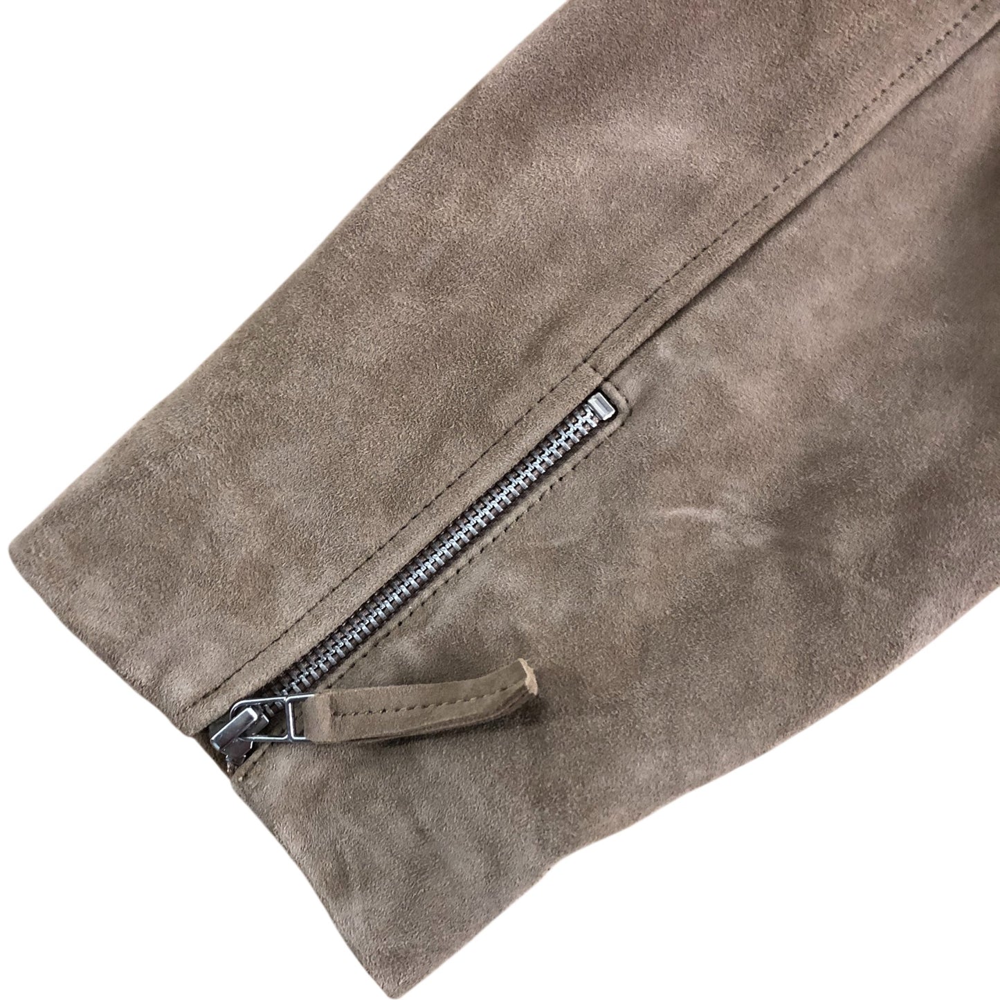 Branded Neutral Suede Jacket Size 18
