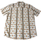 RVCA MIMI Regular Fit Casual Shirt Men's Floral Pattern Short Sleeve M