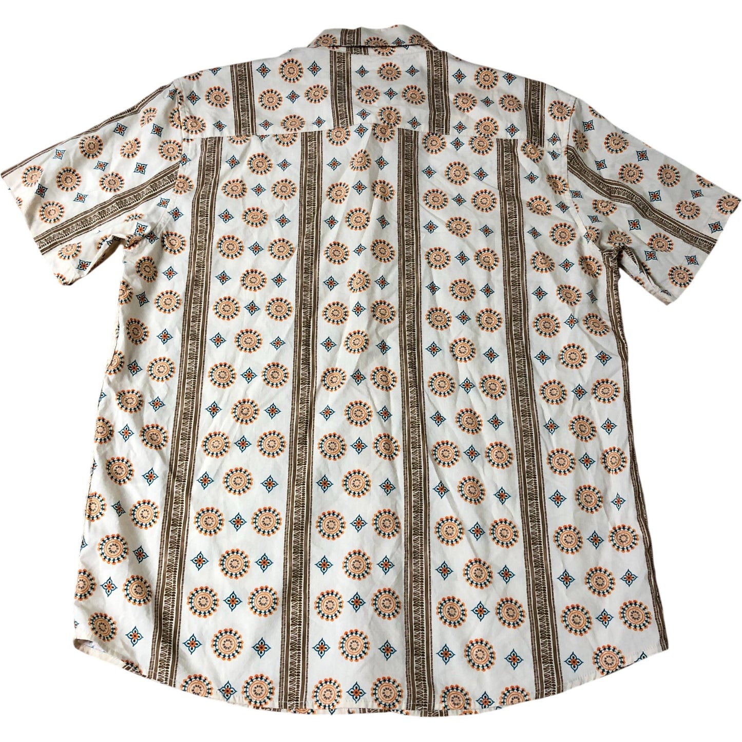 RVCA MIMI Regular Fit Casual Shirt Men's Floral Pattern Short Sleeve M