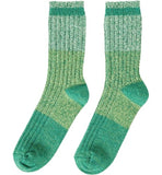 Green Glitter Supersoft Cosy Socks One size - Two Pack