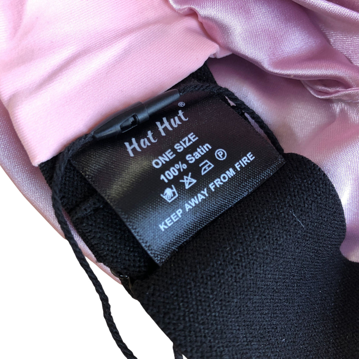 Hat Hut Satin Sleep Cap One Size Adjustable Bonnet Light Pink With Scrunchie