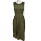 River Island Khaki Summer Safari Dress UK16 Women's Casual Midi Sleeveless