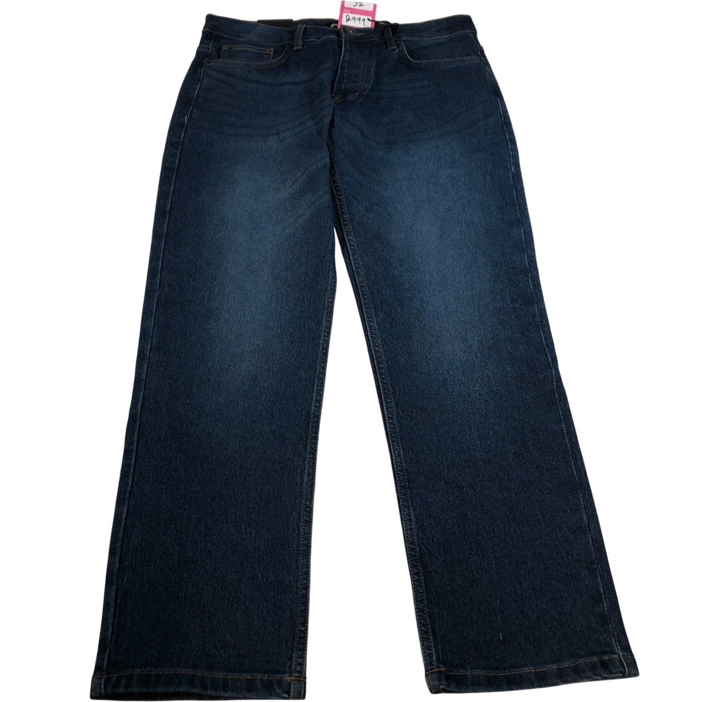 Bench Jeans 32W 30L Men's Straight Fit Cotton Blend Dark Blue Denim