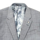 River Island Studios Men's Check Blazer UK48R Slim Fit Grey Formal Jacket