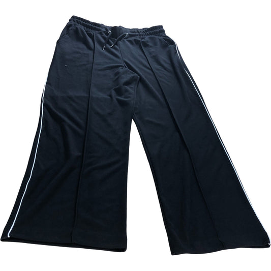 River Island Black Track Pants Women's Casual Sportswear With Drawstring Large