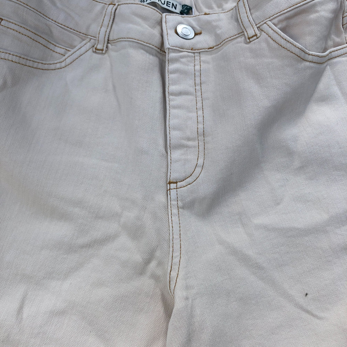 Baukjen Casual Trousers Women's Beige Stretch Fabric Comfort Fit