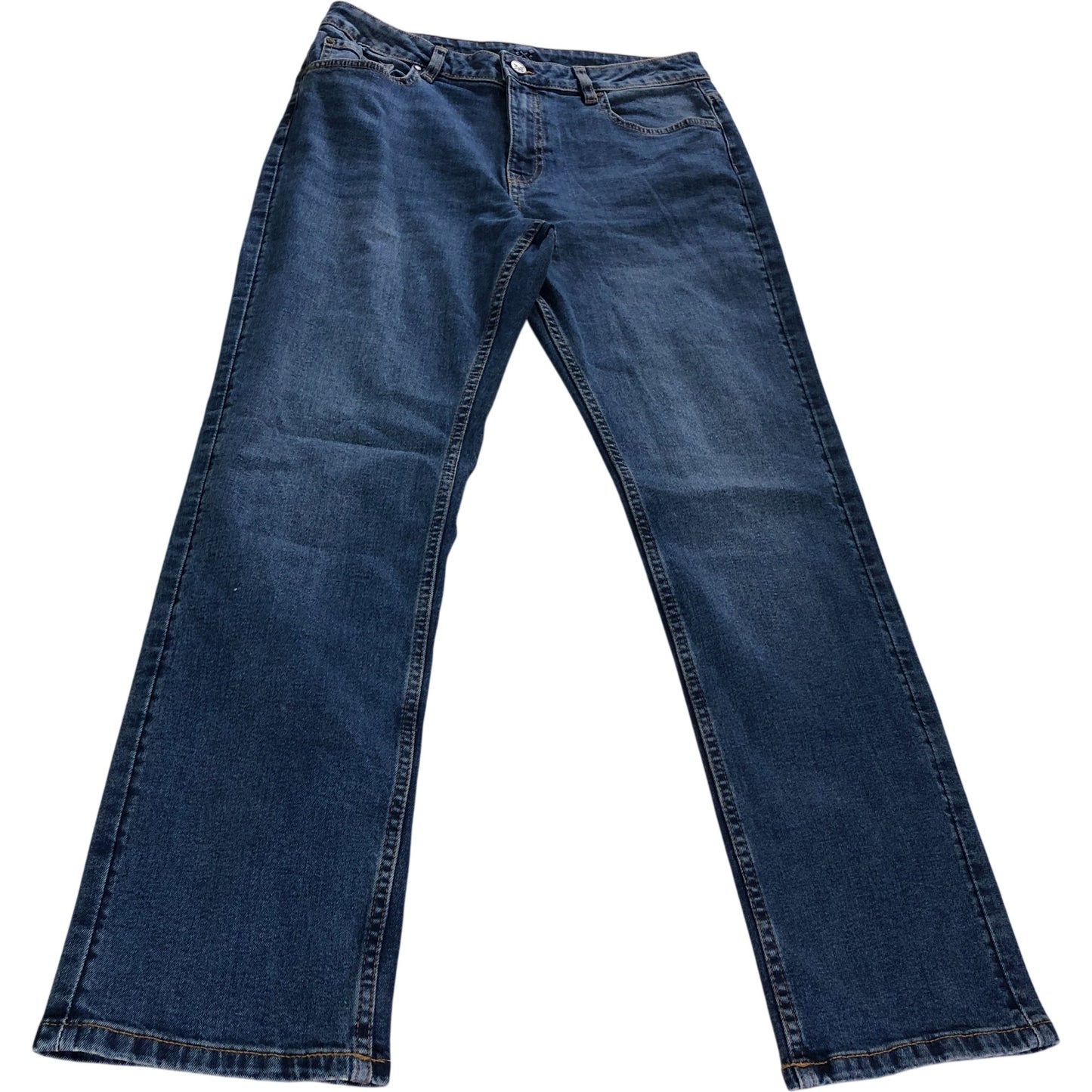 Crew Clothing Company Straight Fit Jeans UK12R Women's Denim Blue Cotton Blend
