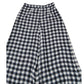River Island Gingham Check Trousers UK6 Women's High Waisted Wide Leg Black