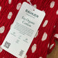 Baukjen Alicia Organic Cotton Smock Midi Dress Crimson Polka Size 18