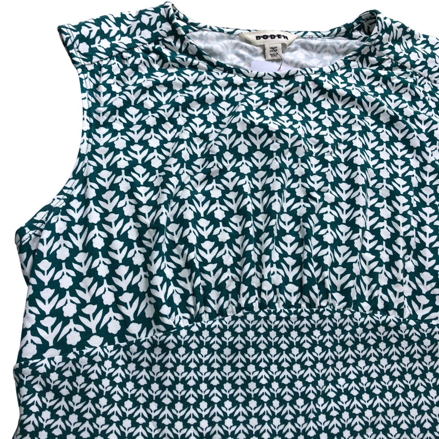 Branded Petite Green Floral Midi Dress - Size 14