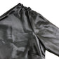 River Island Black Long Sleeve Top UK6 Women's Fitted Satin Style Off Shoulder