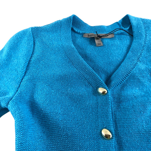 River Island Cardigan UK XS Women’s Blue Knit Lightweight Button Front