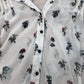 River Island Floral Blouse UK10 Women's Sheer Ruffle Long Sleeve White