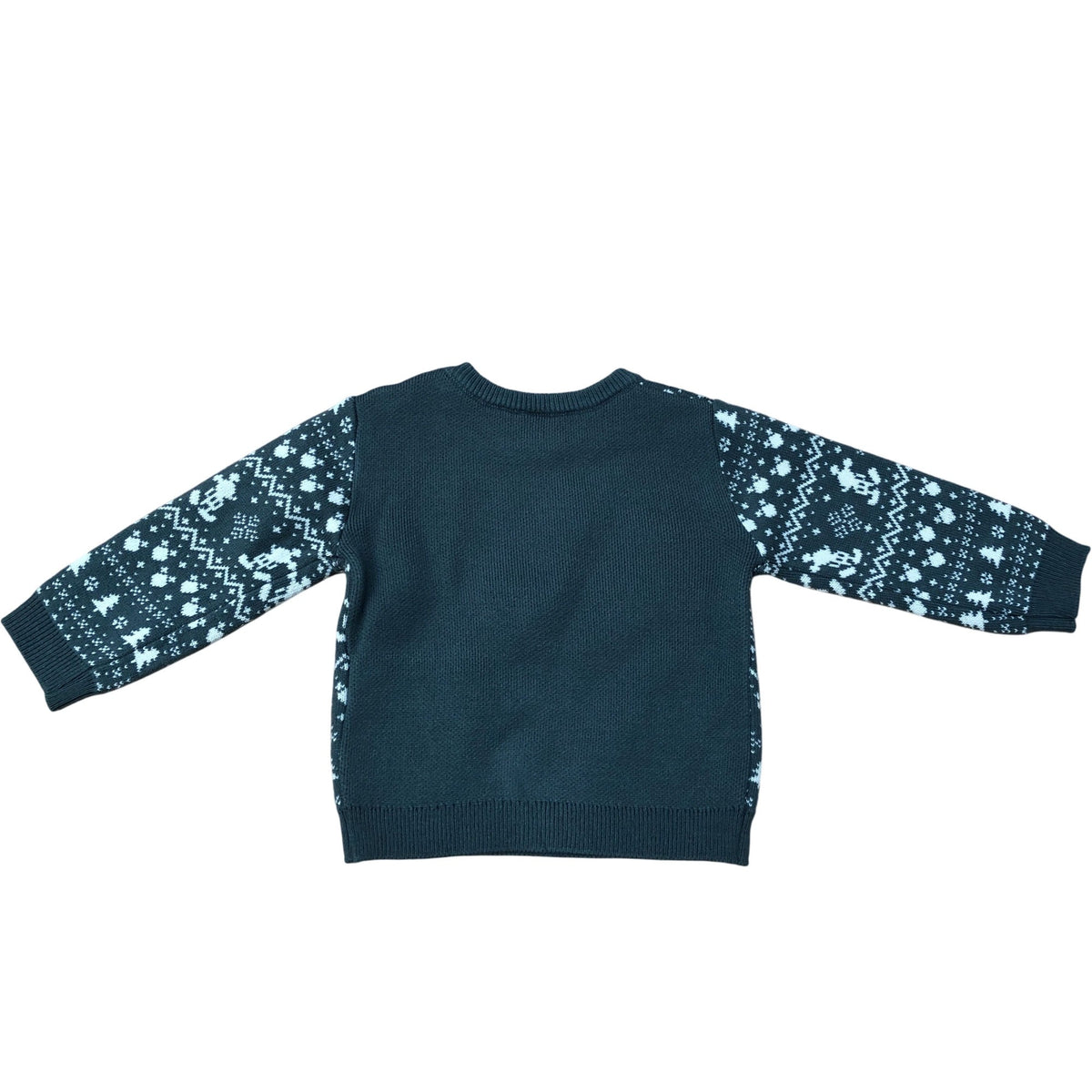 Kiabi Baby Mickey Mouse Christmas Jumper Grey Knitted Sweater 9 Months