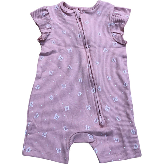 Baby Playsuit Duo Set 100% Cotton Pink Floral Designs 3-6 Months
