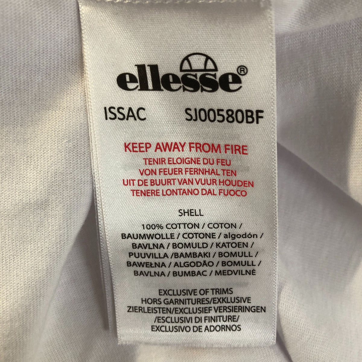 Ellesse Established 1959 T-Shirt Cotton White Graphic Print 12-13 Years