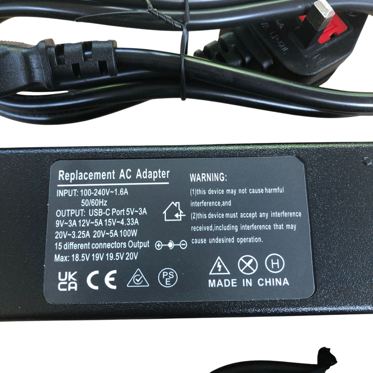 Replacement AC Adapter 100W USB C Power Charger Universal Compatible Device