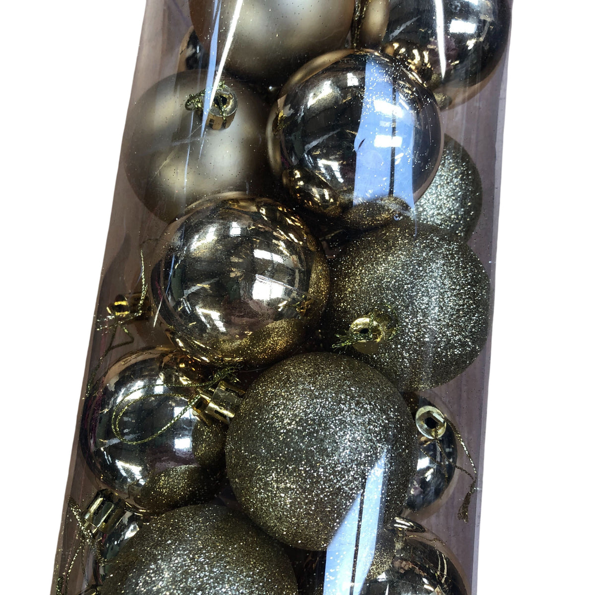 Christmas Tree Decorations Gold Baubles Pack of 24