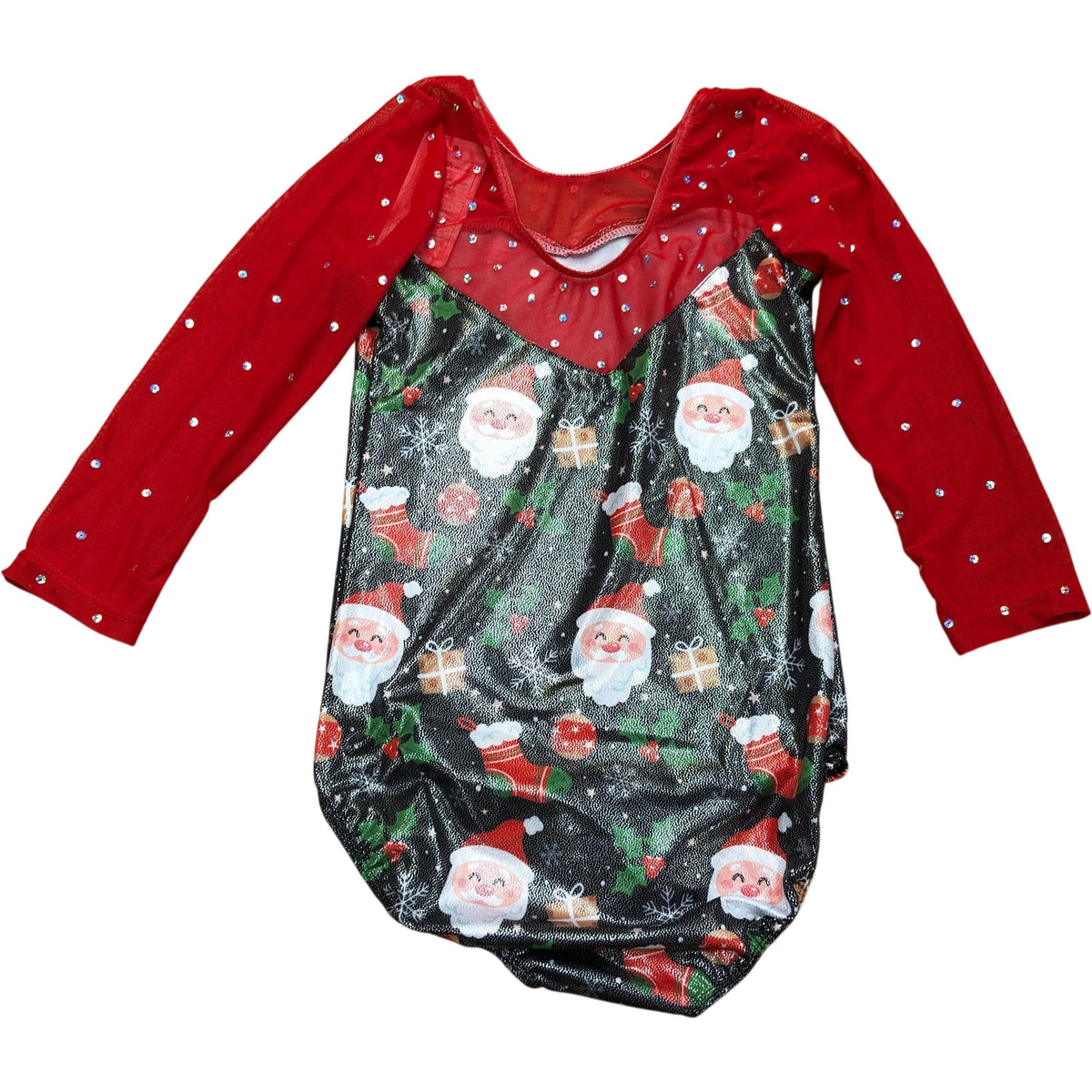 Christmas Santa Leotard Gymnastics Outfit 12 Years