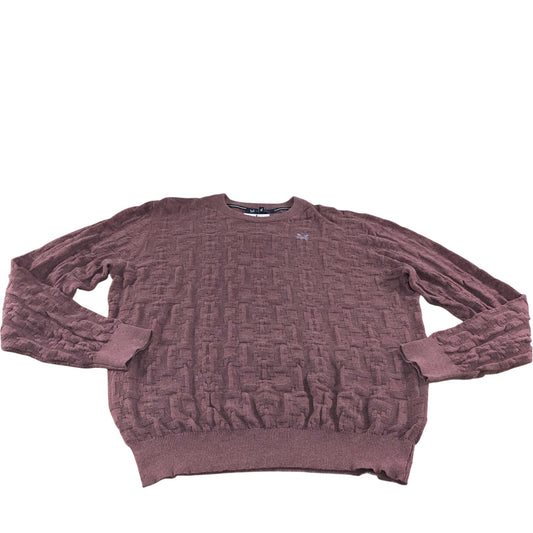 Crew Clothing Company Jumper XL Men's Textured Knit Mauve