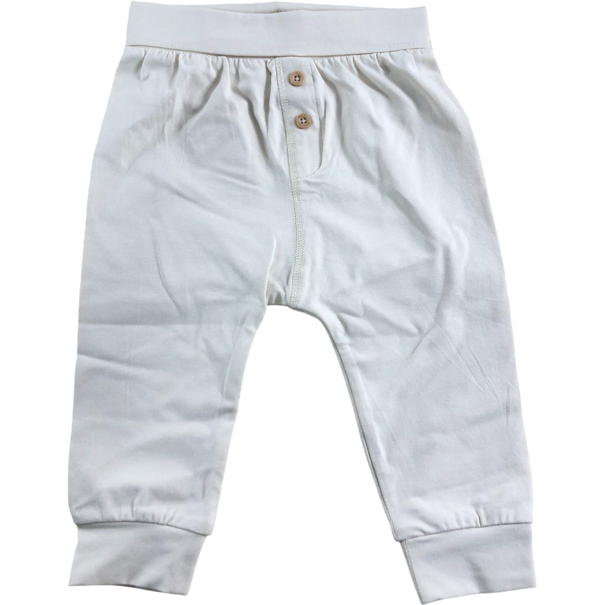 Baby Trousers Set Unisex Cotton Blend White Beige 3-6 Months