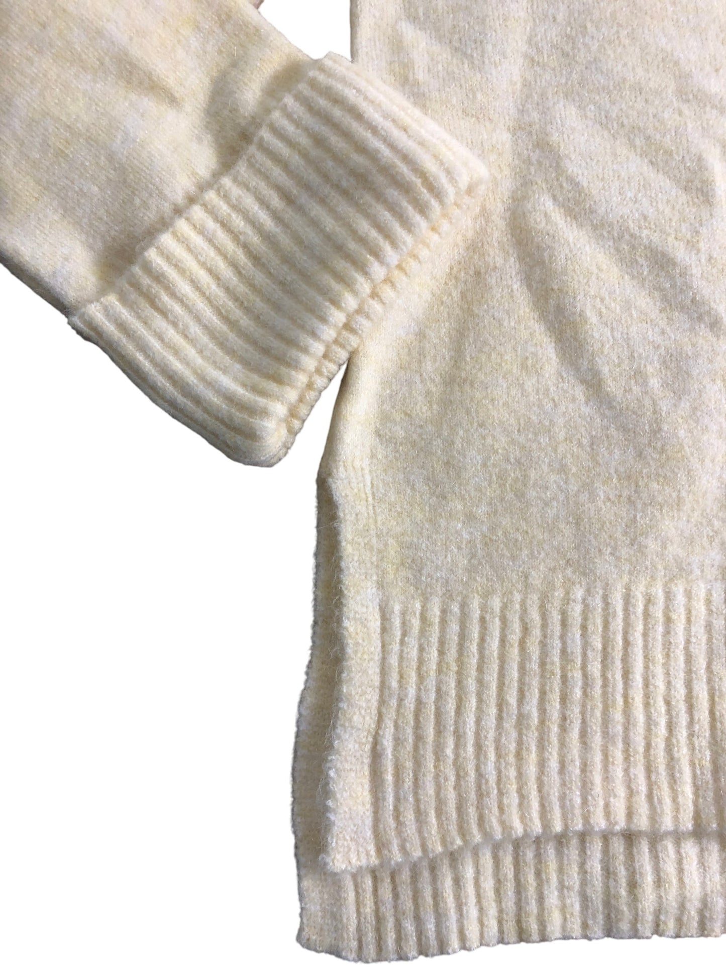 River Island Cream High Neck Jumper Women's Sweater with Ribbed Cuffs Size Large