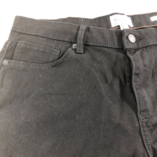 River Island Slim Fit Black Shorts W36 Men's Casual Denim Cotton