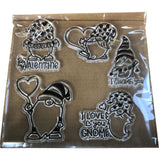Gnome Themed Clear Stamps Set I Gnome You Crafting Tools