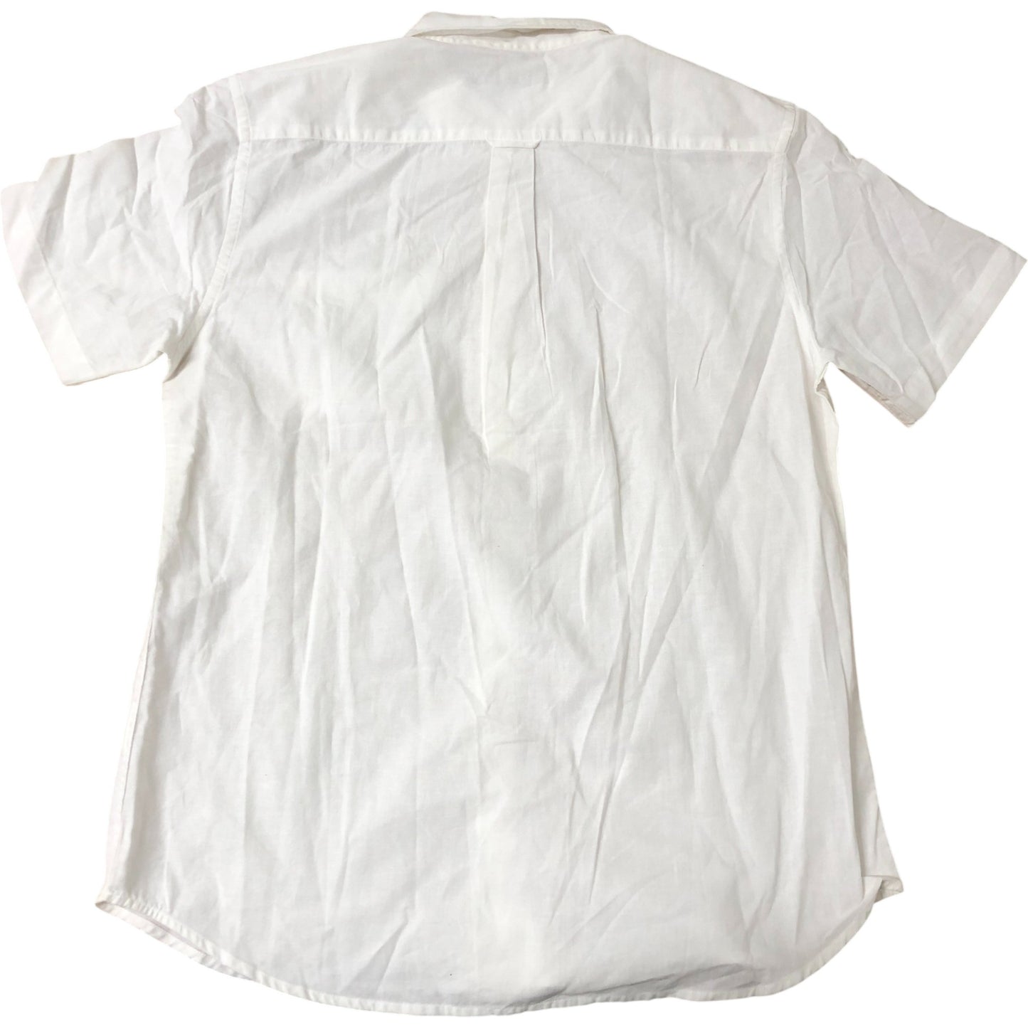 Kangaroo Poo Men's Short Sleeve Button Up Shirt Cream Size M
