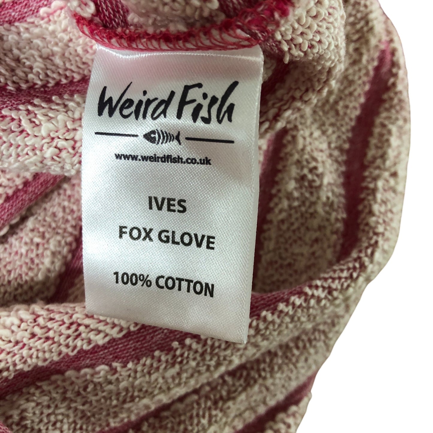 Weird Fish Fox Glove Jumper Size 10 Women's Pink Striped Long Sleeve Top