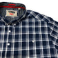 D555 Red Morris French Navy Check Cotton Shirt 5XL
