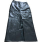 River Island Grey Leather Effect Skirt UK8 Women's Pockets