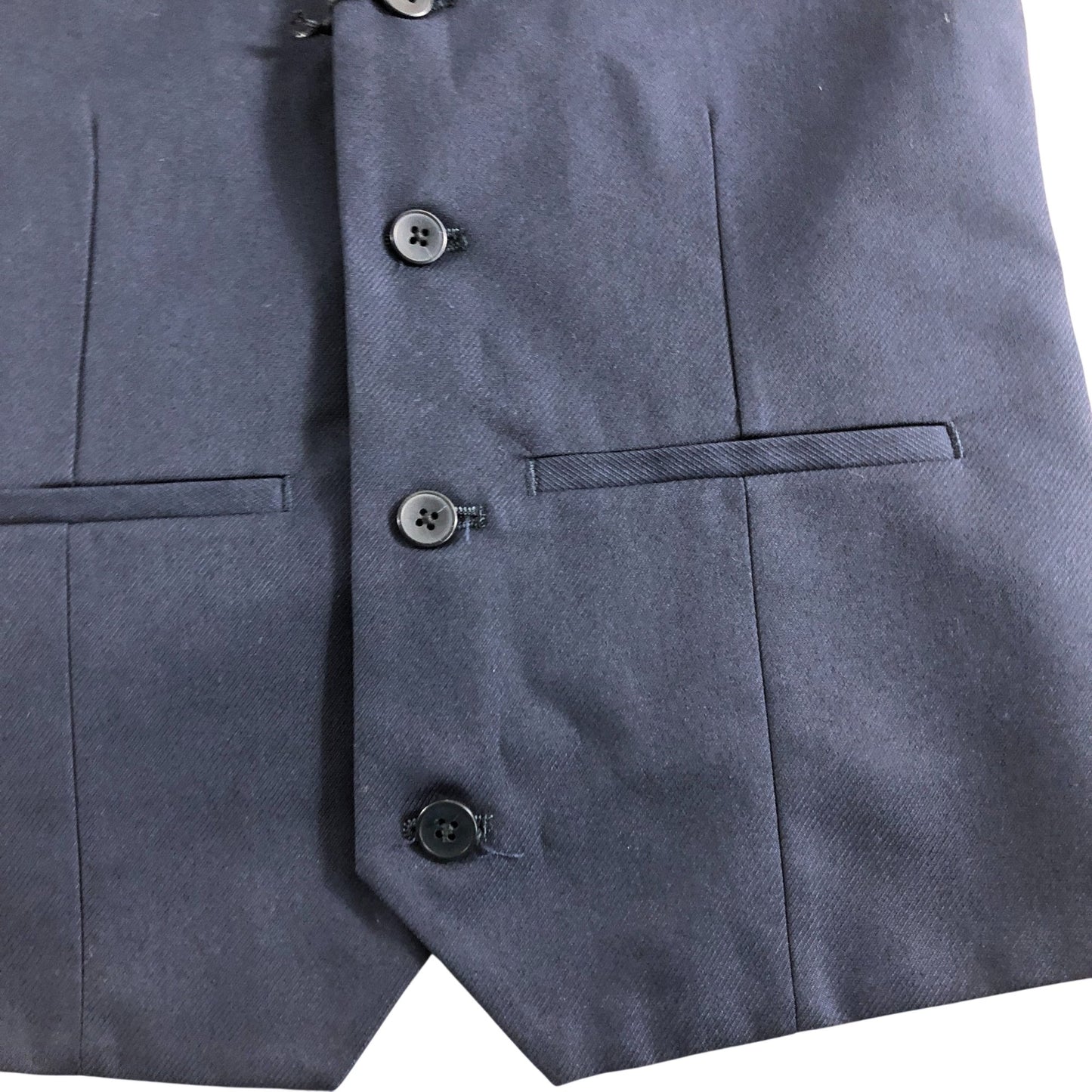 River Island Waistcoat 12Yrs Navy Blue Button Up