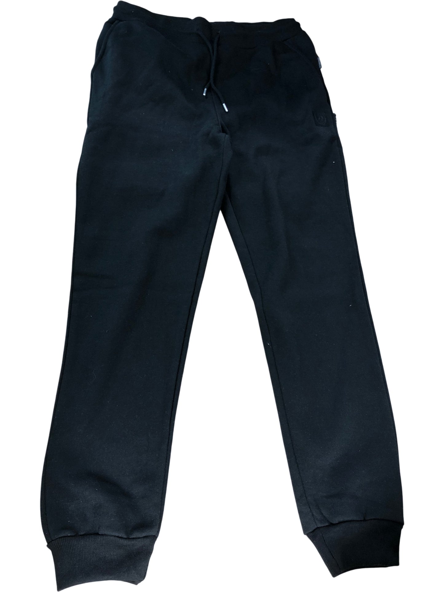 DUCK & COVER Black Joggers Large Men's Activewear Cotton Blend Trousers