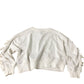 River Island Cropped Sweatshirt White With Embroidery 9-10 Years