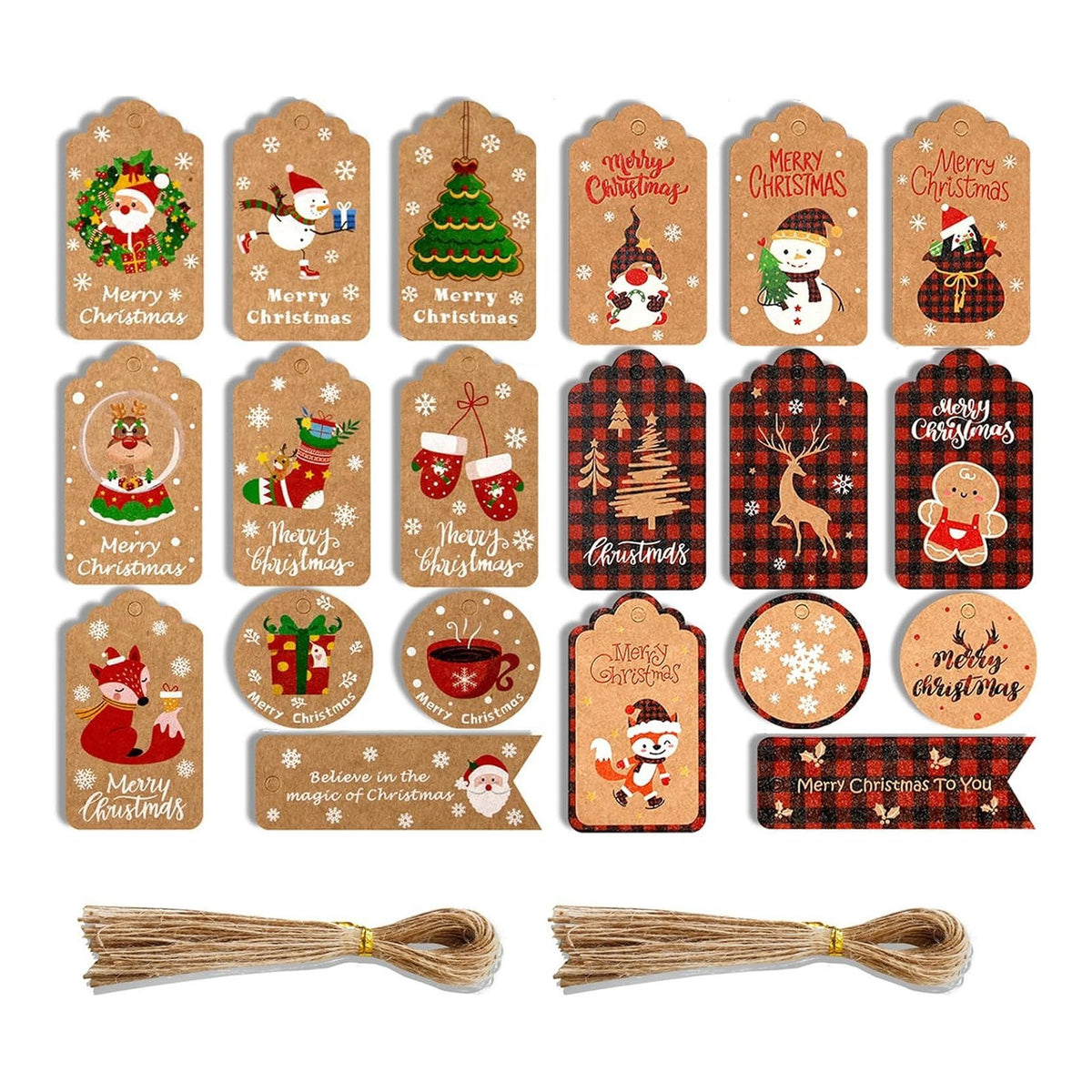 Christmas Gift Tags Set 150 Pcs Festive Craft Tags New DIY