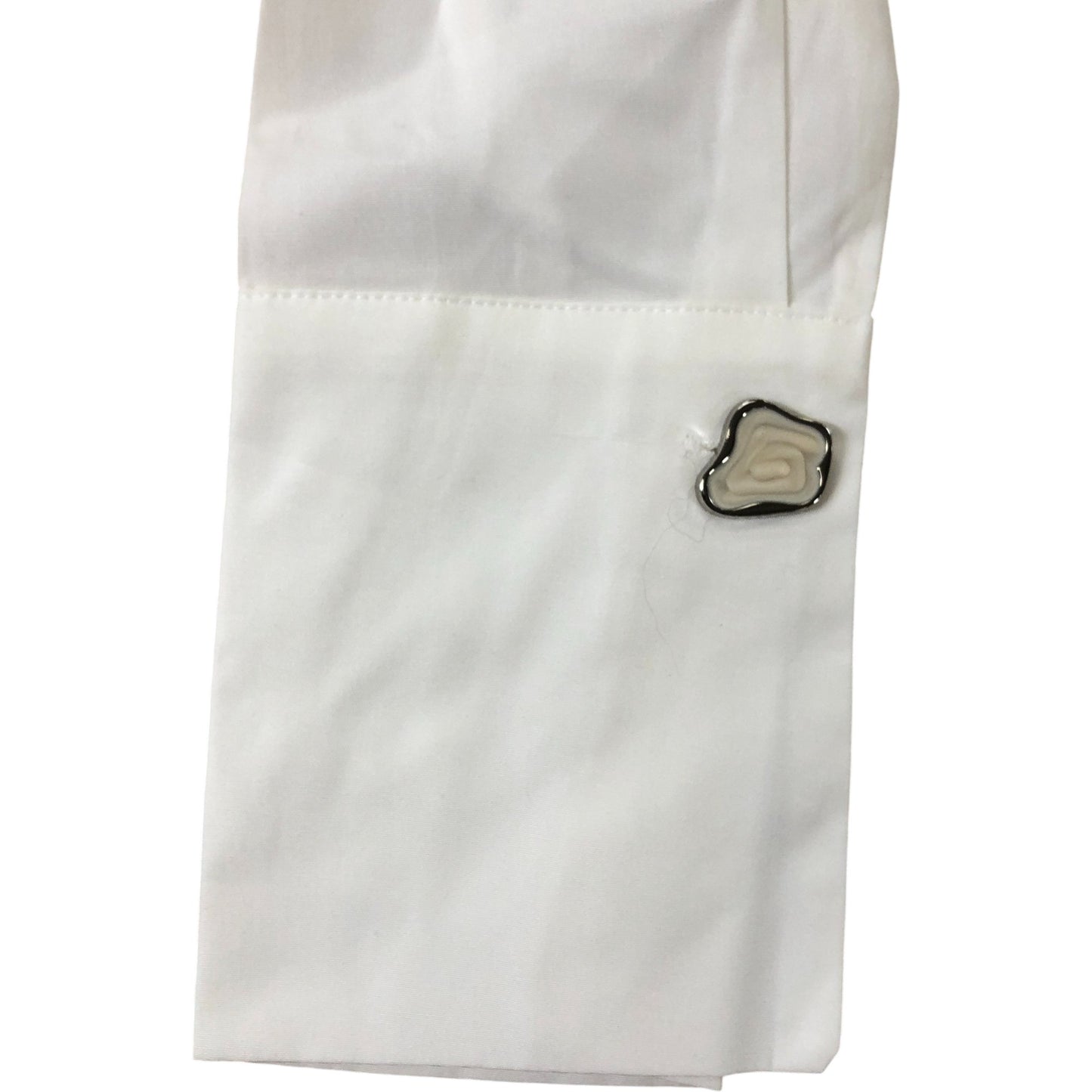 Branded White Blouse  Women's Elegant Design Lyocell Cotton Long Sleeve UK8