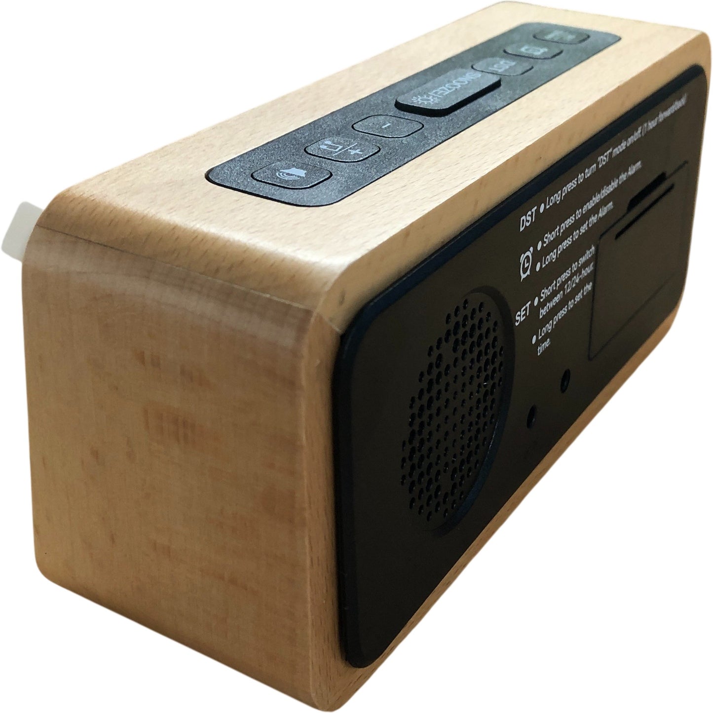 Netzu W318B Wooden Digital Alarm Clock Stylish Design Sleep Timer Function