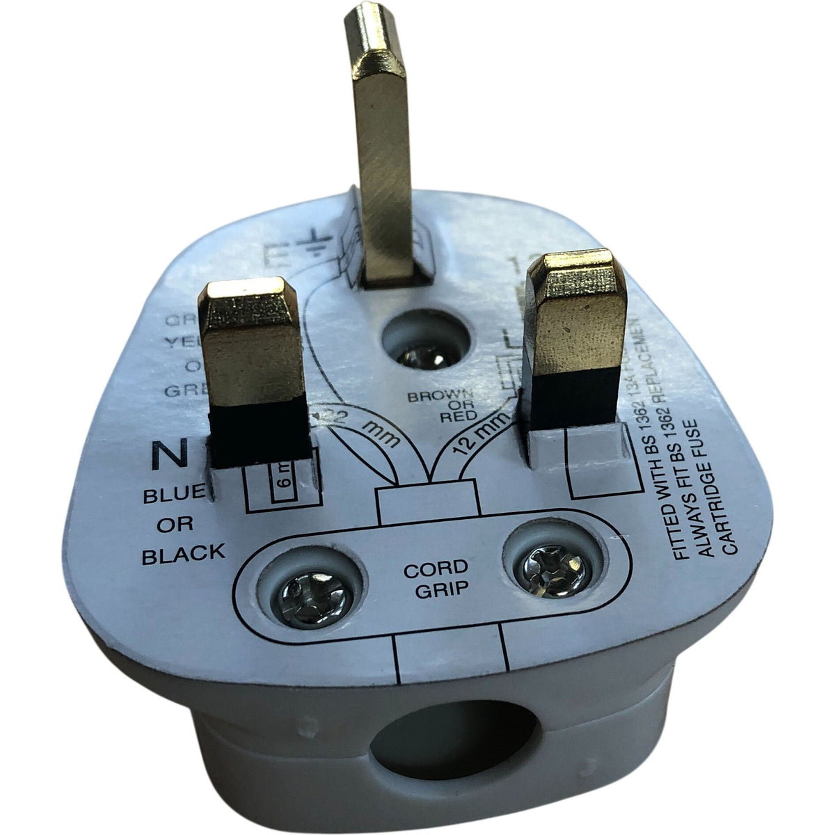 Status 3 Pack 13A White Fused 3 Pin Plug Adapter Electrical Accessories