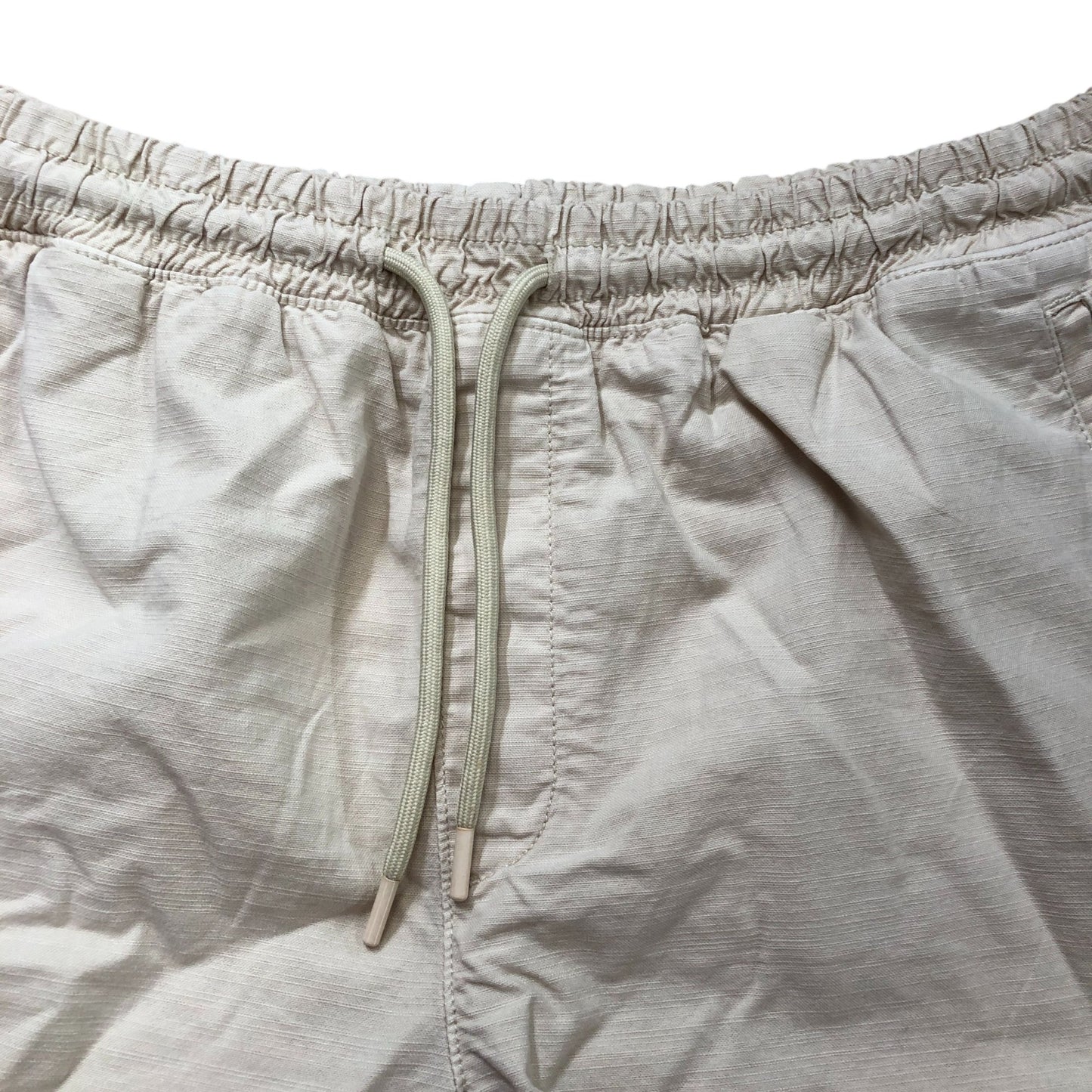 River Island Studios Mens Large Beige Cotton Blend Elasticated Shorts