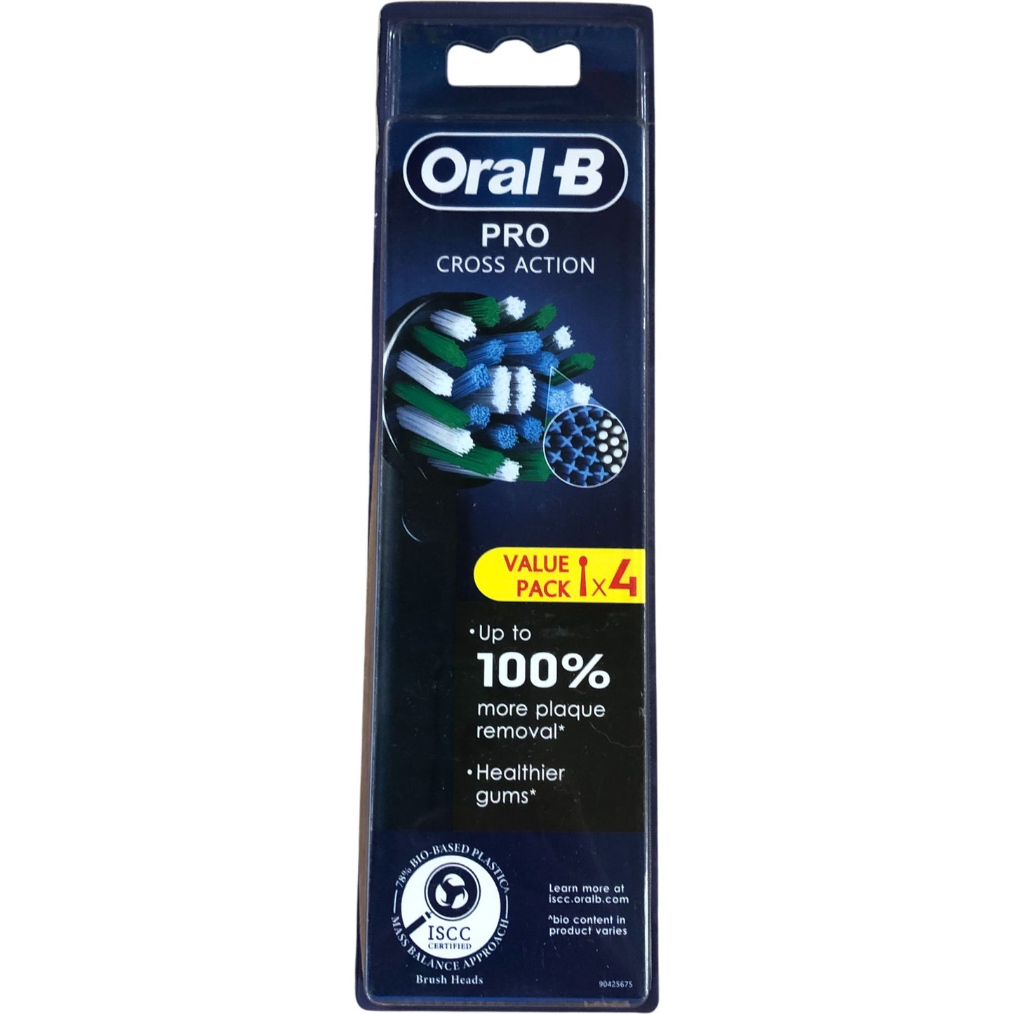 Oral B Pro Cross Action Electric Toothbrush Heads Value Pack Black New